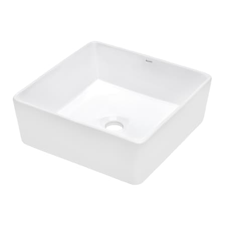 Ruvati 15"x15" Bathroom Vessel Sink White Square Above Counter Ceramic RVB1616